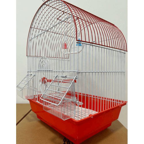 Gabbia Per Uccelli In Metallo A100 Cm 29X23x38 - Rosso - 3