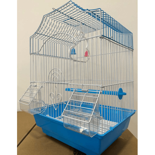Gabbia Per Uccelli In Metallo A112 Cm 28X21x38 - Azzurro - 3