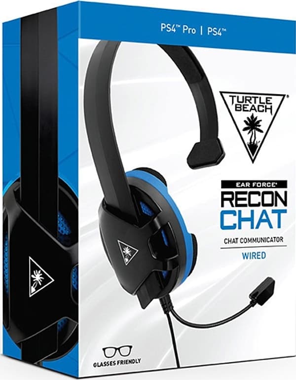 Mono Cuffia Turtle Beach Wired Recon Chat Headset Tbs-3345-02 PS4 One Cellullare Pc Black