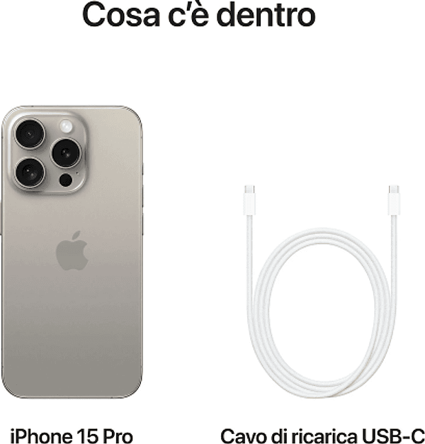 Apple Iphone 15 Pro 256Gb Titanio Naturale EU – grigio