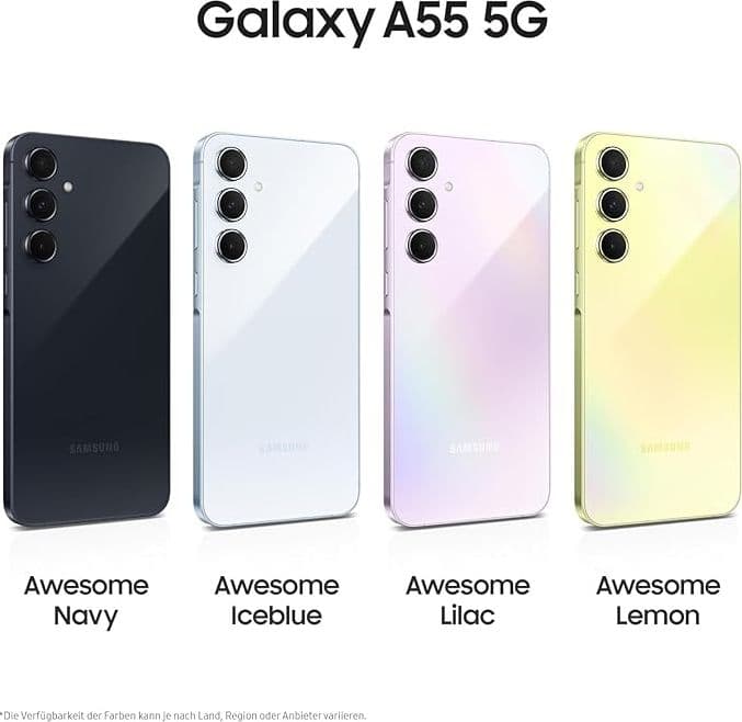 Samsung Galaxy A55 5G 8Gb Ram 128Gb Dual Sim Awesome Iceblu + Cover Clear Case Omaggio - 2