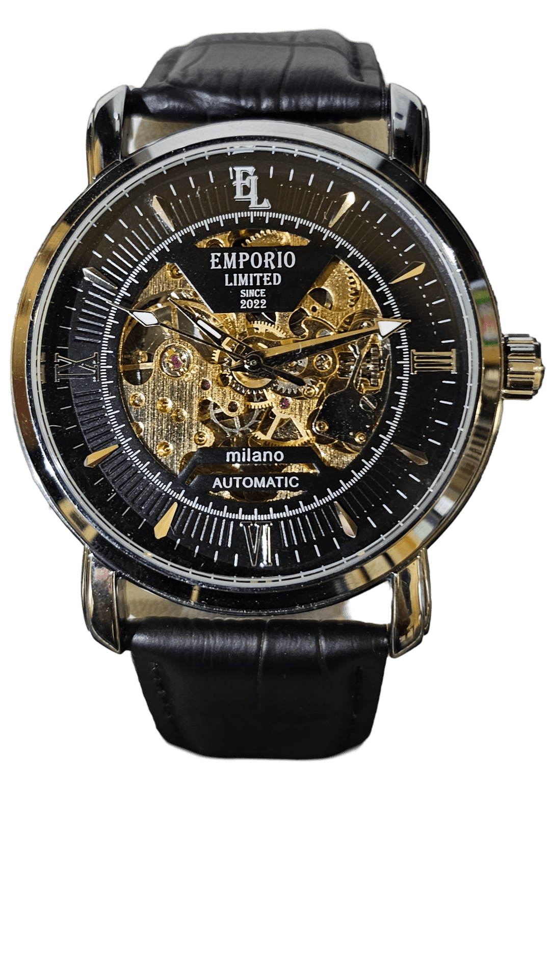 Emporio Limited - Orologio Automatico Milano Nero/Argento/Oro - 1292 - 2