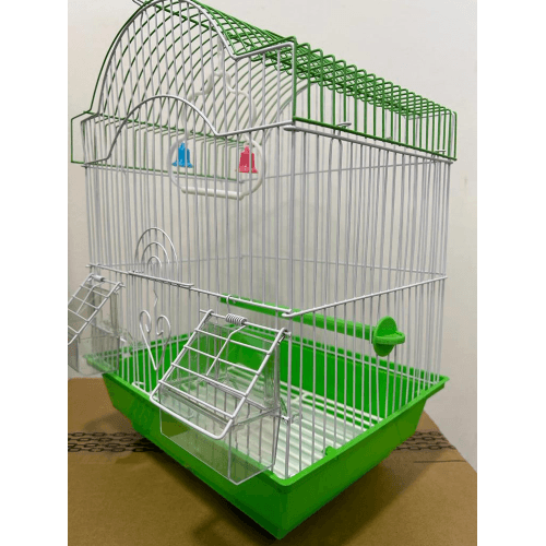 Gabbia Per Uccelli In Metallo A113 Cm 28X38X21 - Verde - 2