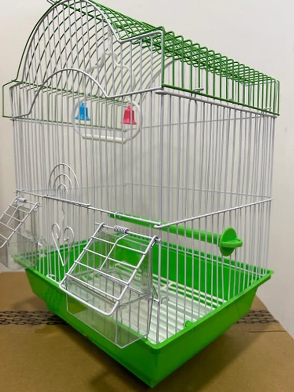 Gabbia Per Uccelli In Metallo A113 Cm 28X38X21 - Verde - 2