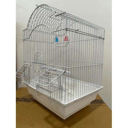 Gabbia Per Uccelli In Metallo A113 Cm 28X38X21 - Bianco - 2