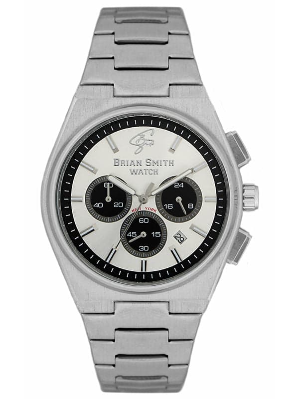 Brian Smith - Orologio Cronometro New York Argento/Nero - 3184 - 2
