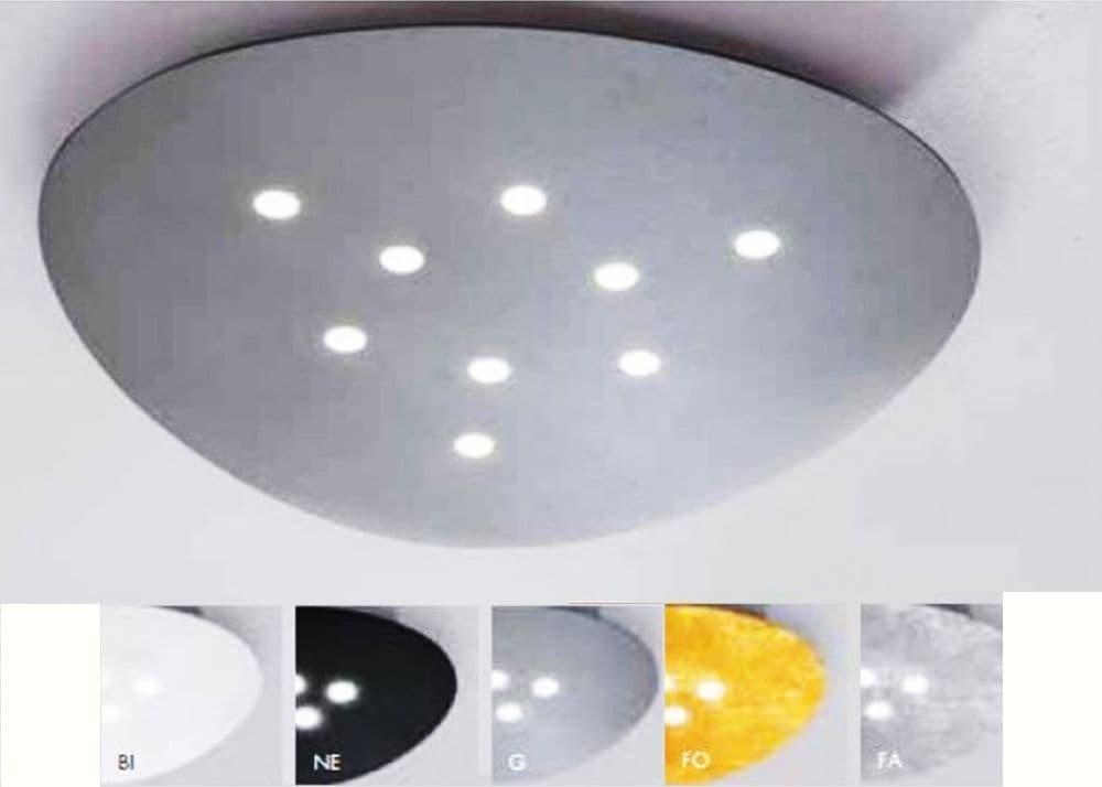 Lampada da soffitto Icone SCUDO 9 – Foglia argento – Icone Luce – moderno