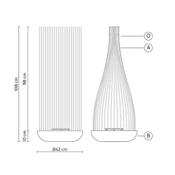 Lampada da terra LED Karman Don’t Touch per esterni - 4