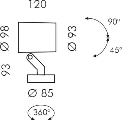 Proiettore per esterni LED Simes Ministage Tondo Spot - Circuito 4 LED - 2