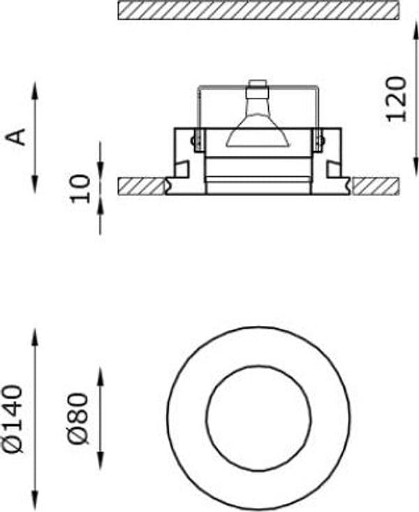 Faretto incasso a LED da esterno Buzzi & Buzzi RIM - 2