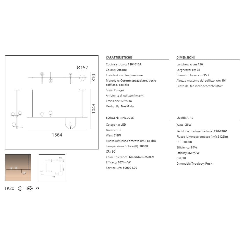 Lampada a sospensione LED Artemide Yanzi Suspension 1 - 2