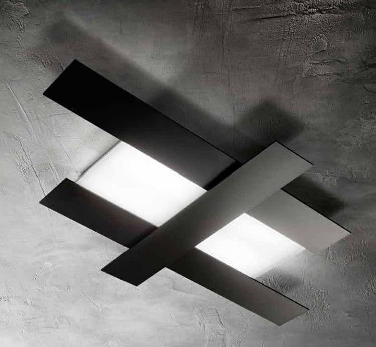 Lampada da soffitto GEA luce DOHA P/P – Nero – moderno