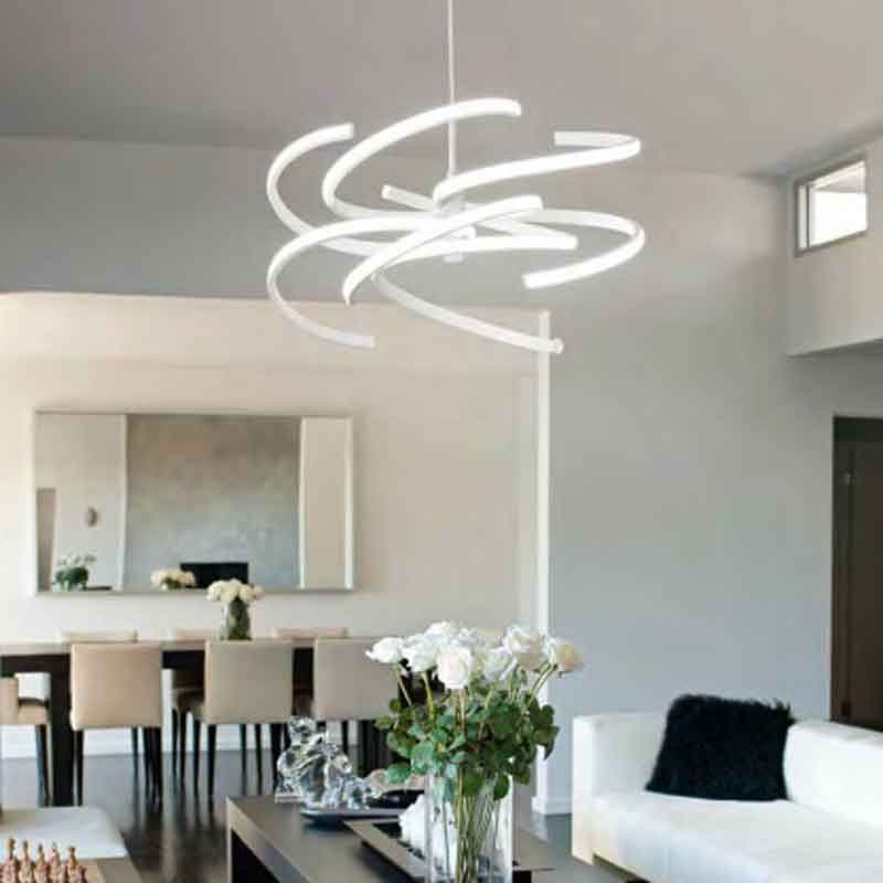Perenz lampada a sospensione LED in metallo verniciato bianco - 3