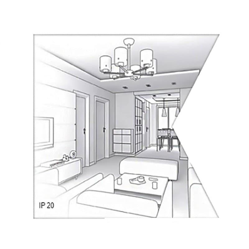 Perenz Ventilatore da soffitto classico con tre luci 7060 - 6