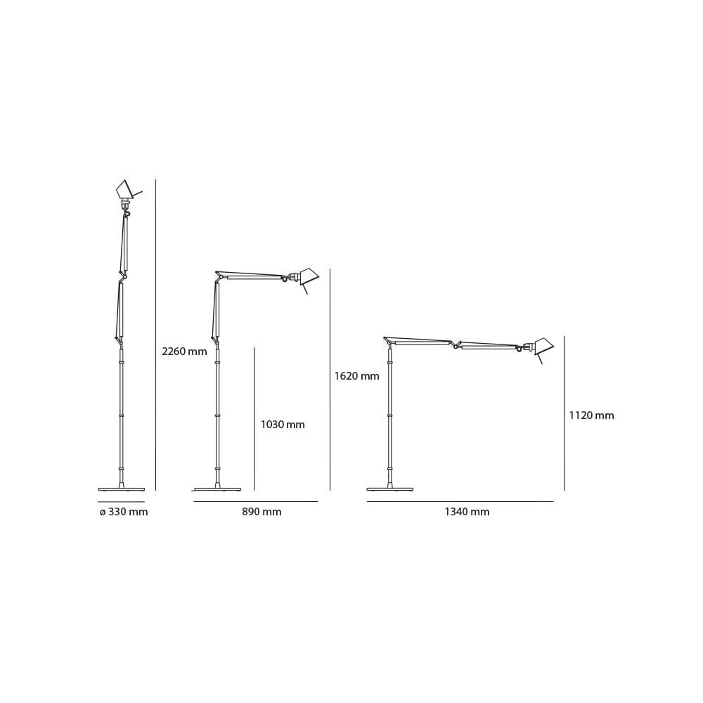 Lampada da terra Artemide Tolomeo Floor LED 3000K - 2