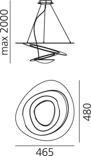 Lampada a sospensione Artemide Pirce micro led - 2