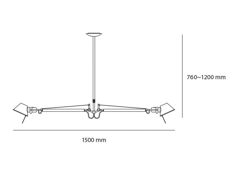 Artemide, Tolomeo due bracci suspension, Lampada a sospensione - 2