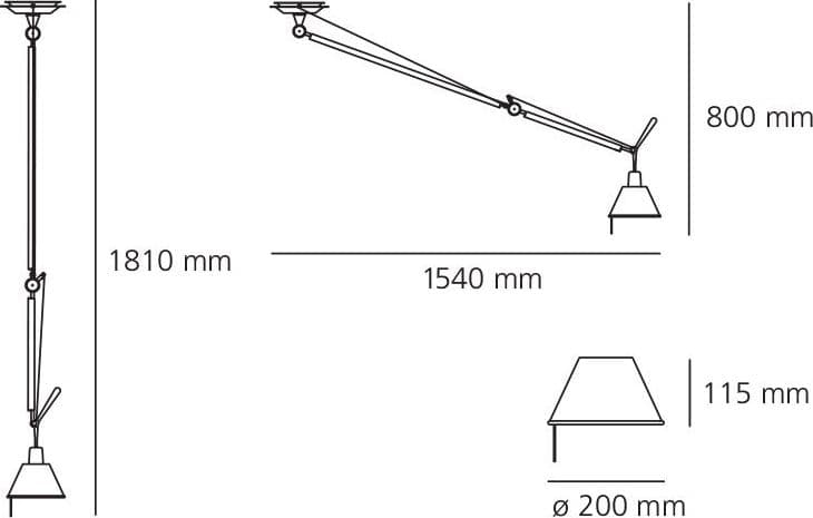 Artemide, Tolomeo Decentrata Suspension, Lampada a sospensione - 2