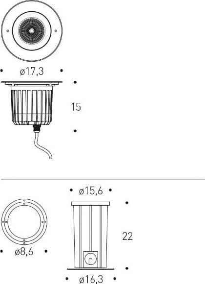 Lampada da incasso per esterni Sibilla Pot - 2