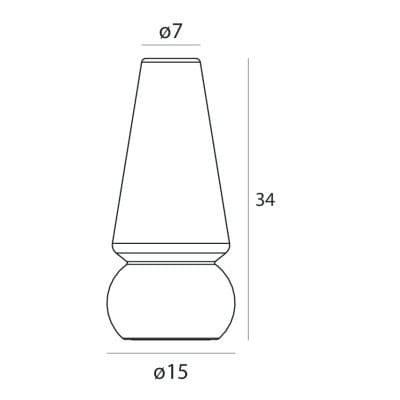 Lampada da tavolo Linea Light Mini Marge Led (0.5W) - 3