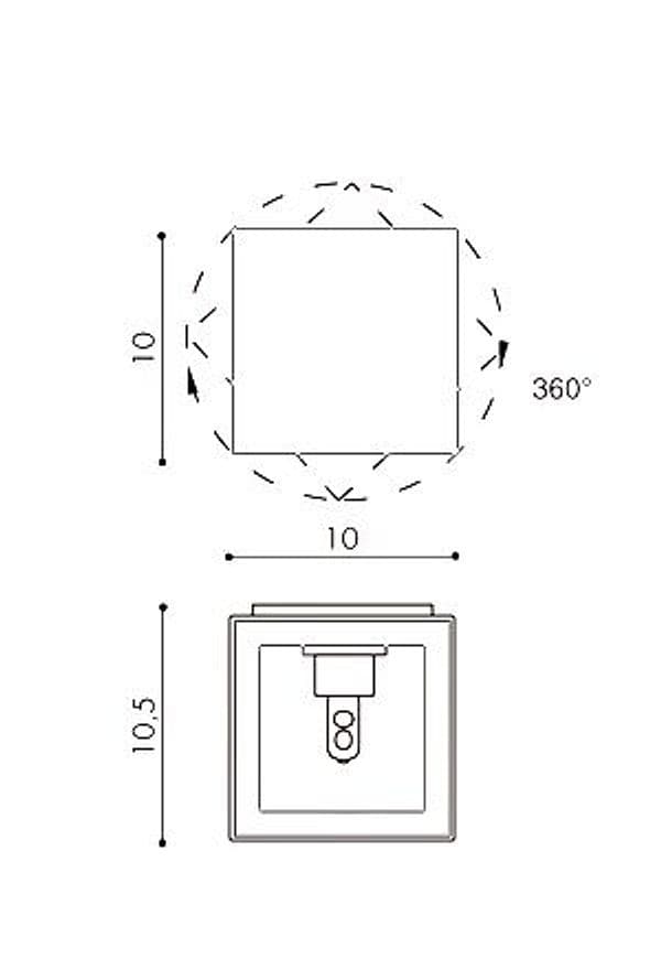 Applique biemissione vetro Egoluce Alea - 2