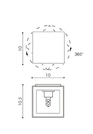 Applique biemissione vetro Egoluce Alea - 2