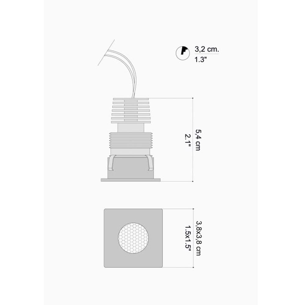 Faretto a LED incasso quadrato Egoluce Pix - 3