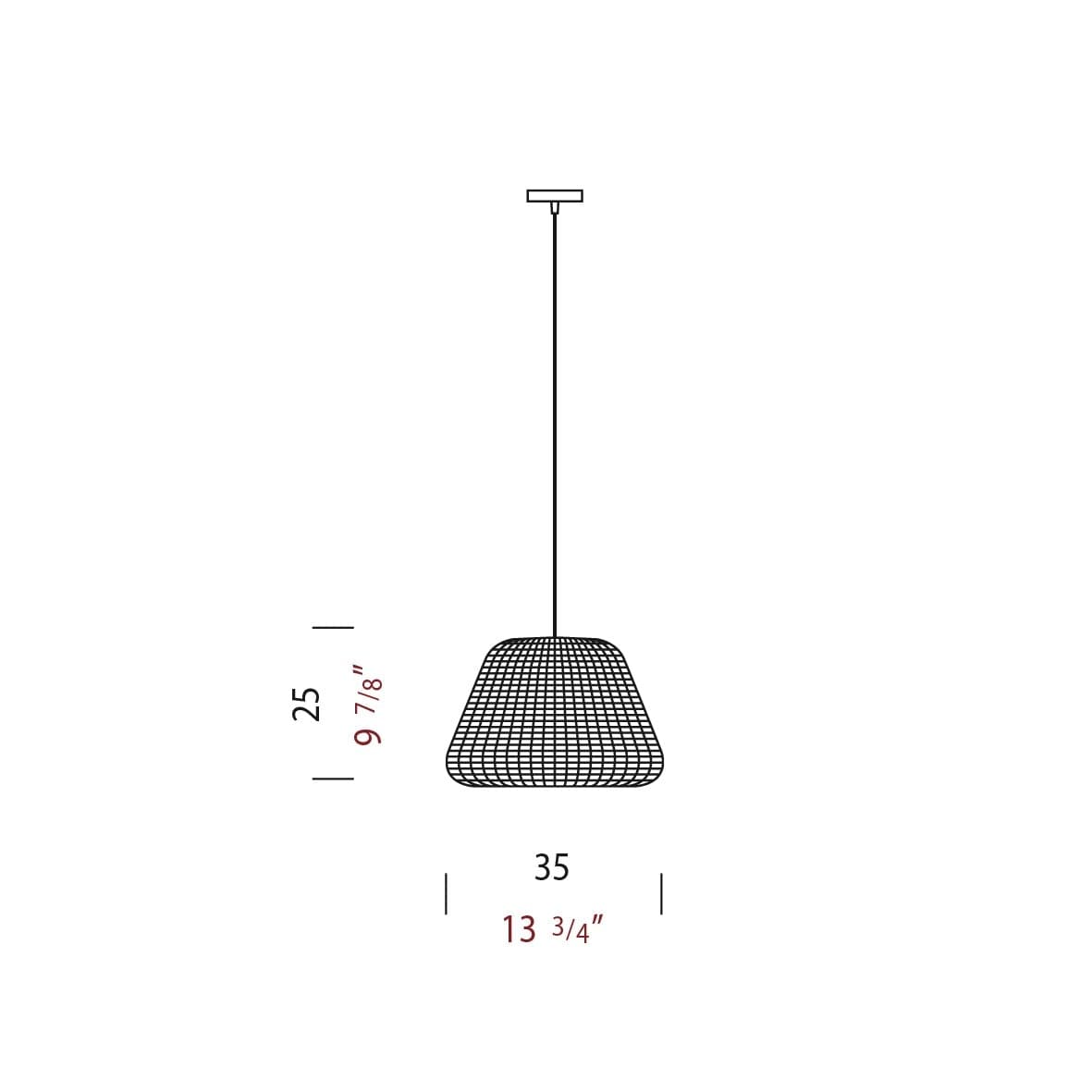 Lampada a sospensione esterni Panzeri Ralph - 2