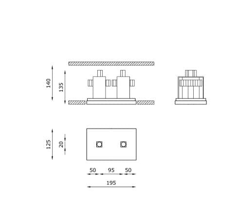 Buzzi & Buzzi Twin Geniusquare Faretto LED da incasso - 2