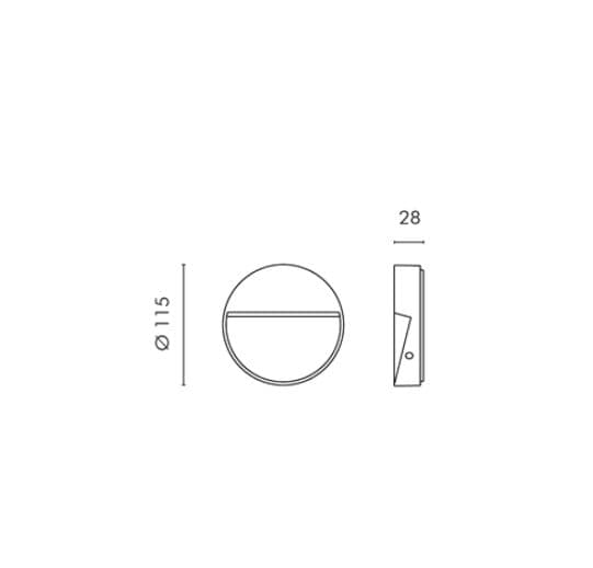 Lampada da parete LED Simes Miniskill Tonda S.6270W - 2