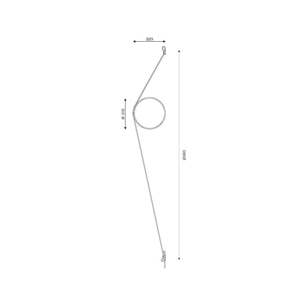 Flos Wirering Cavo Grigio Anello Bianco - 2