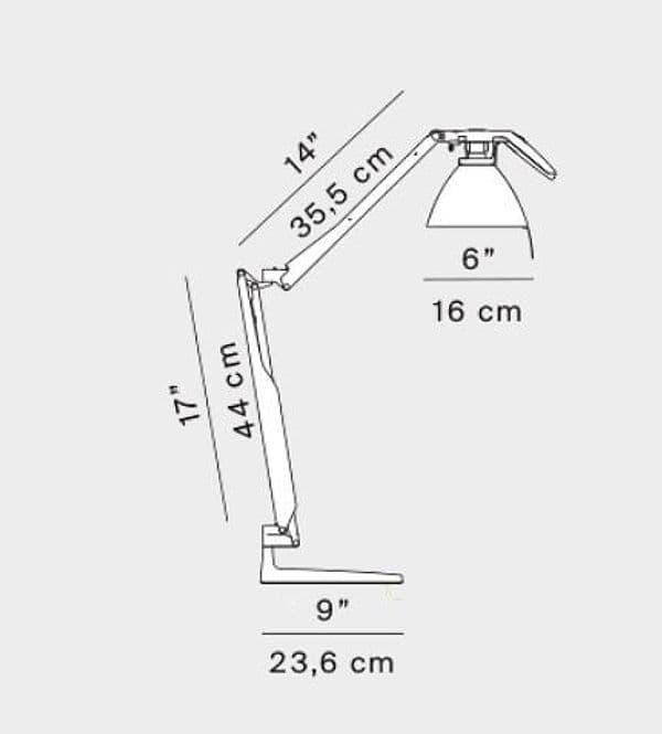 Fortebraccio D33N Lampada da scrivania Luce Plan - 6