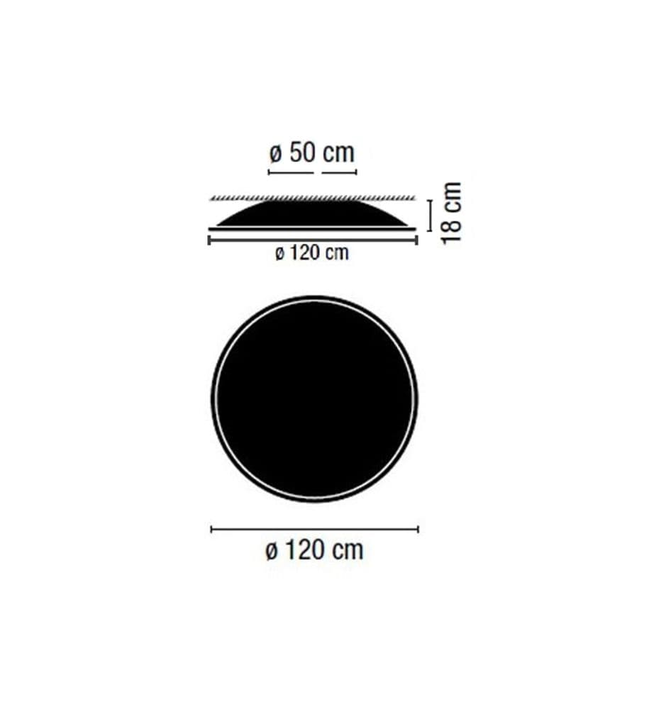 Lampada da soffitto Vibia Big D: 120 - 2