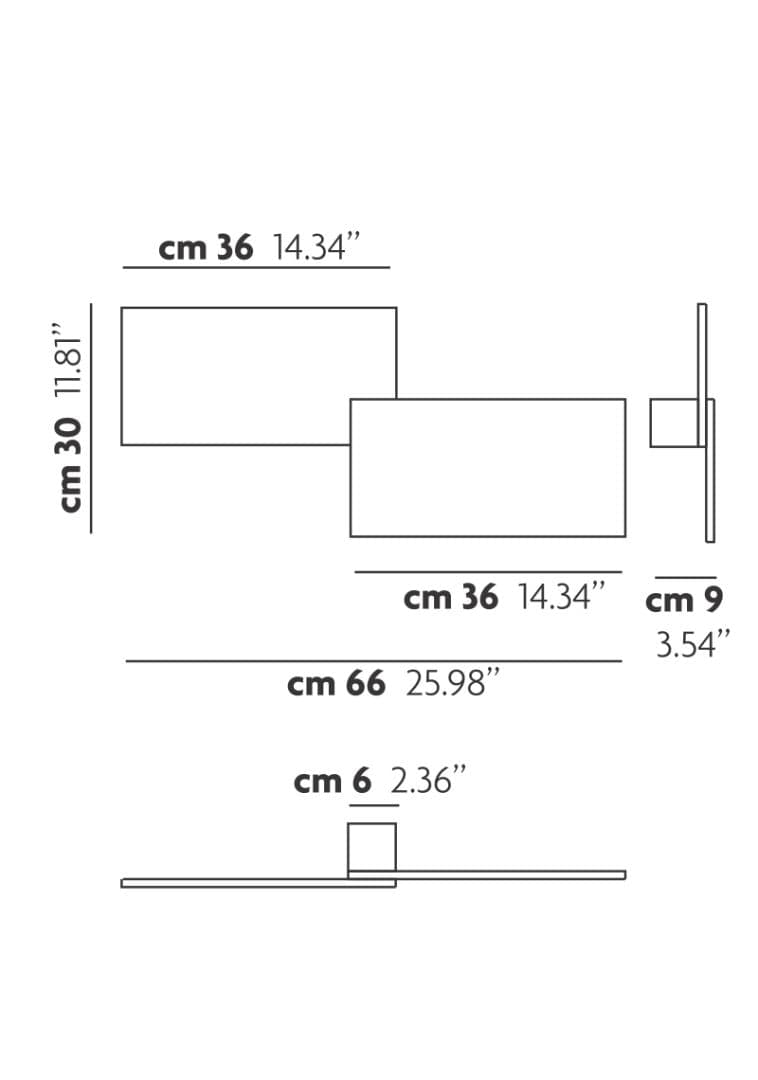Lampada da parete Studio Italia Design Puzzle Double Rectangle - 2