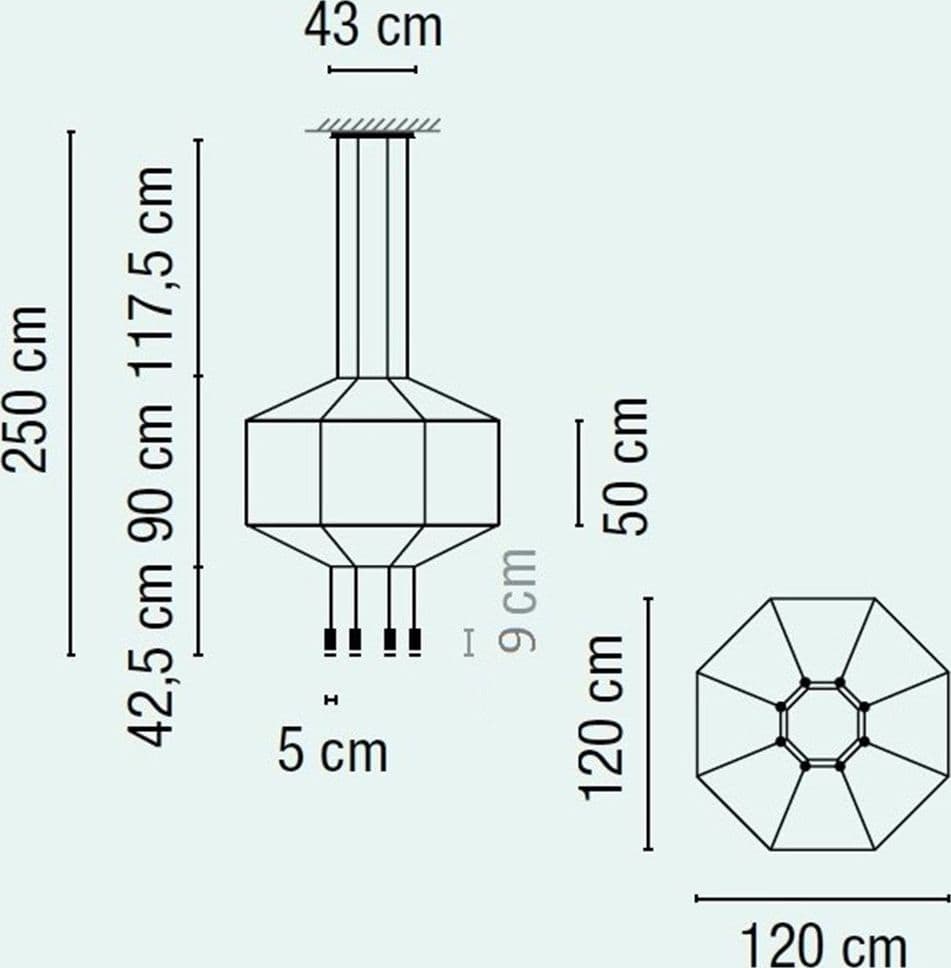Lampada a sospensione Vibia Wireflow 0400 - 2