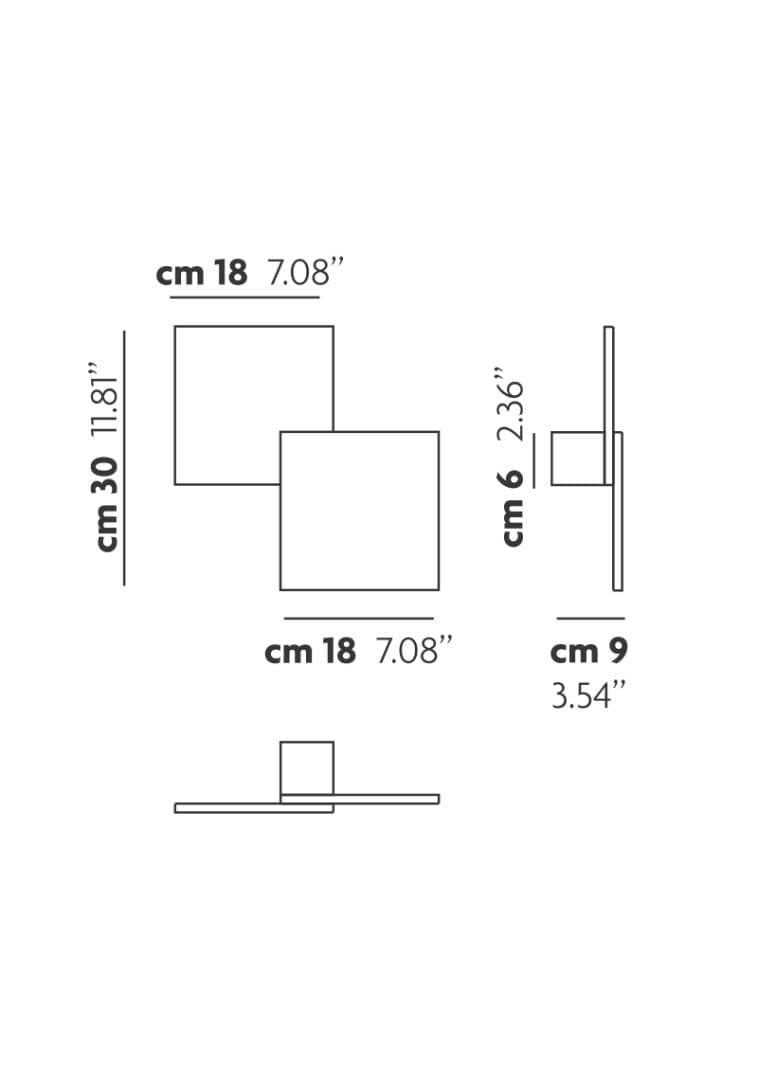 Lampada da parete Studio Italia Design Puzzle Double Square - 3