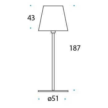Lampada da terra per esterni Pan International Pascià (187cm) - 2