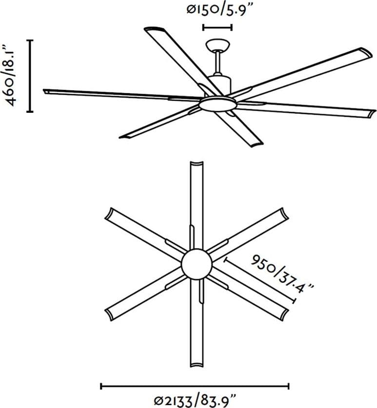 Faro Barcelona Andros XXL Ventilatore a soffitto - 2