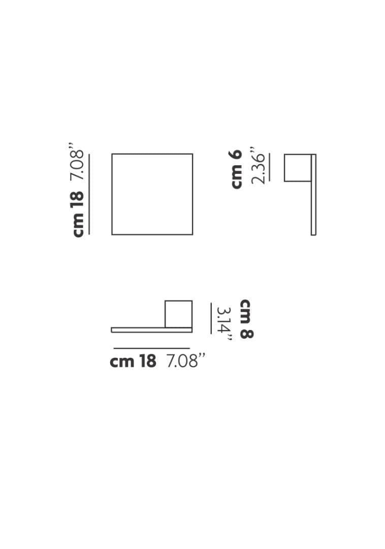 Lodes Puzzle Single Square lampade da parete - 3