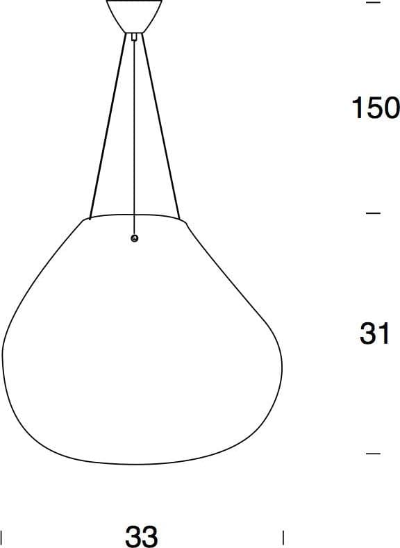 Fontana Arte lampada a sospensione Bolla diametro 33cm - 2