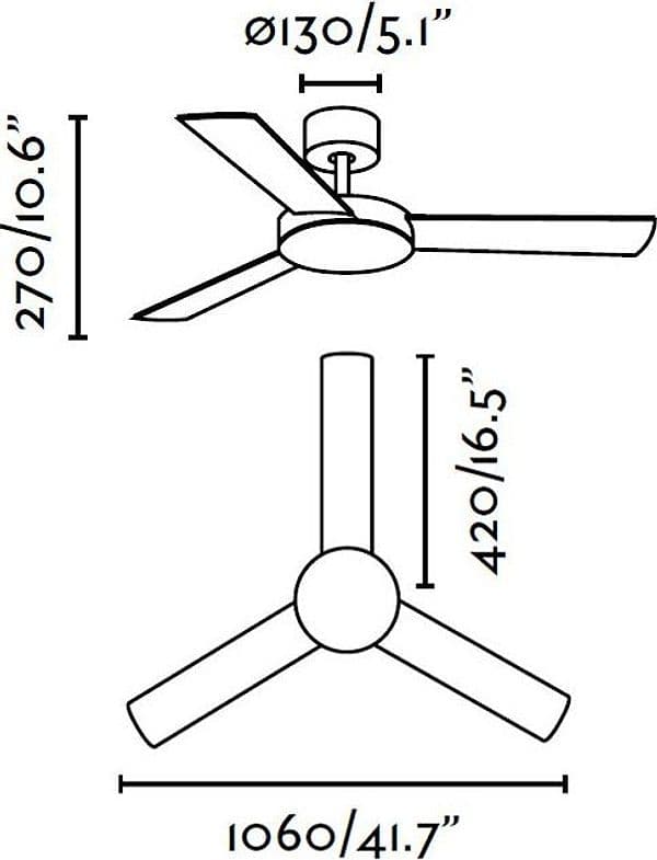 Faro Barcelona Mini Mallorca Ventilatore a soffitto - 4