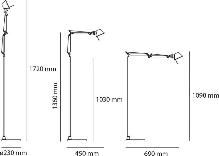 Lampada da terra Artemide Tolomeo Micro Led - 2