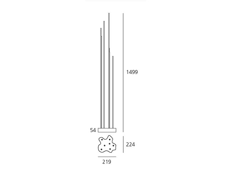 Lampada da terra per esterni Artemide Reeds IP68 (small) - 2