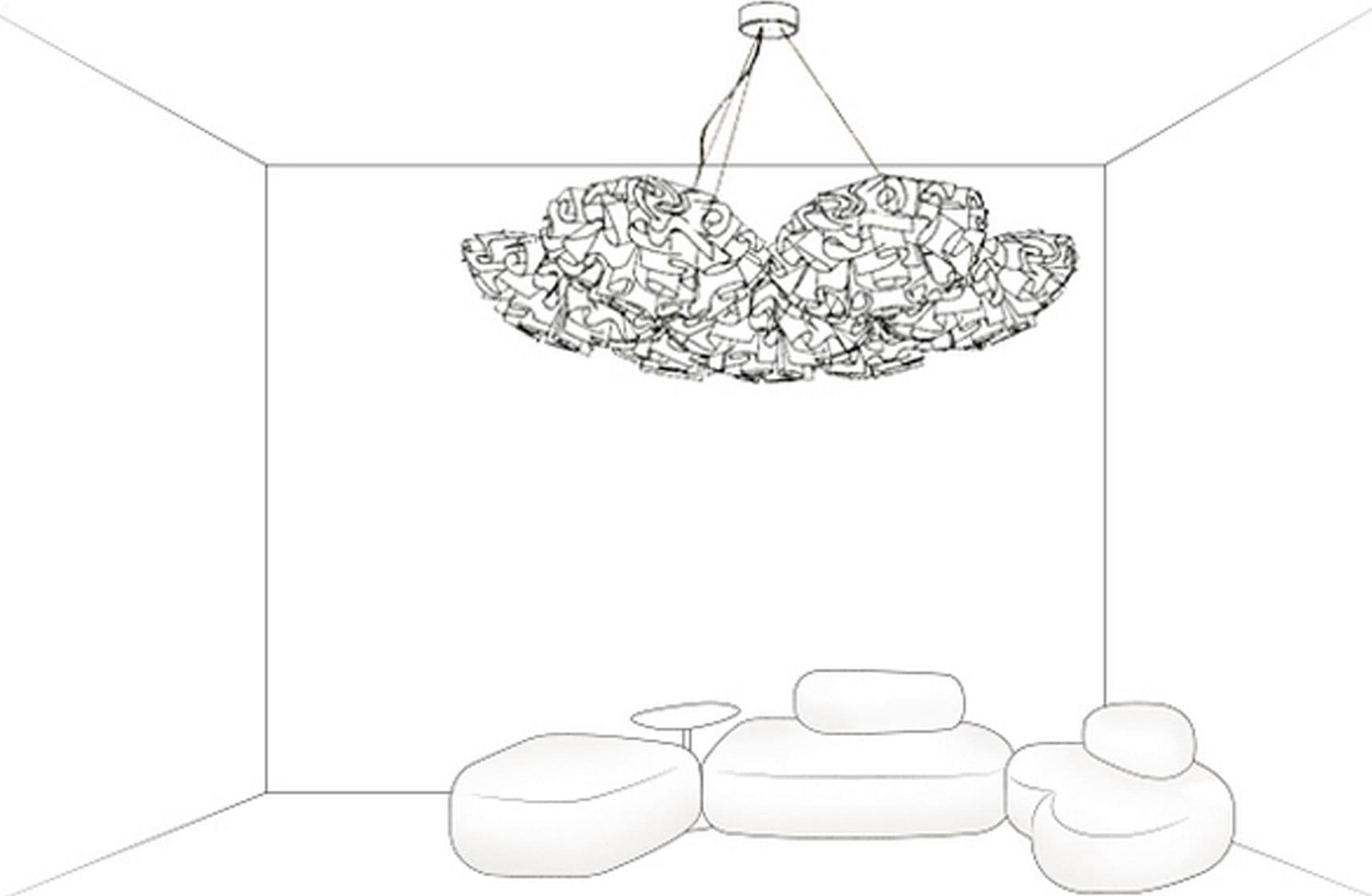 Lampada a sospensione Slamp Veli 7 gold, silver, copper - 5
