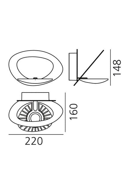 Lampada da parete Artemide Pirce micro LED - 2