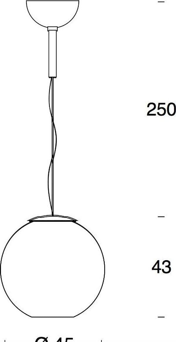 Fontana Arte Globo di luce diametro 45 - 2