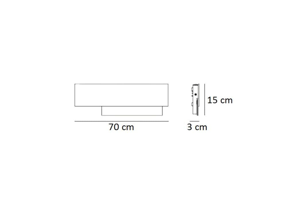 DOHA Gea Luce bianco applique led interni 25 W – Nero – minimalista