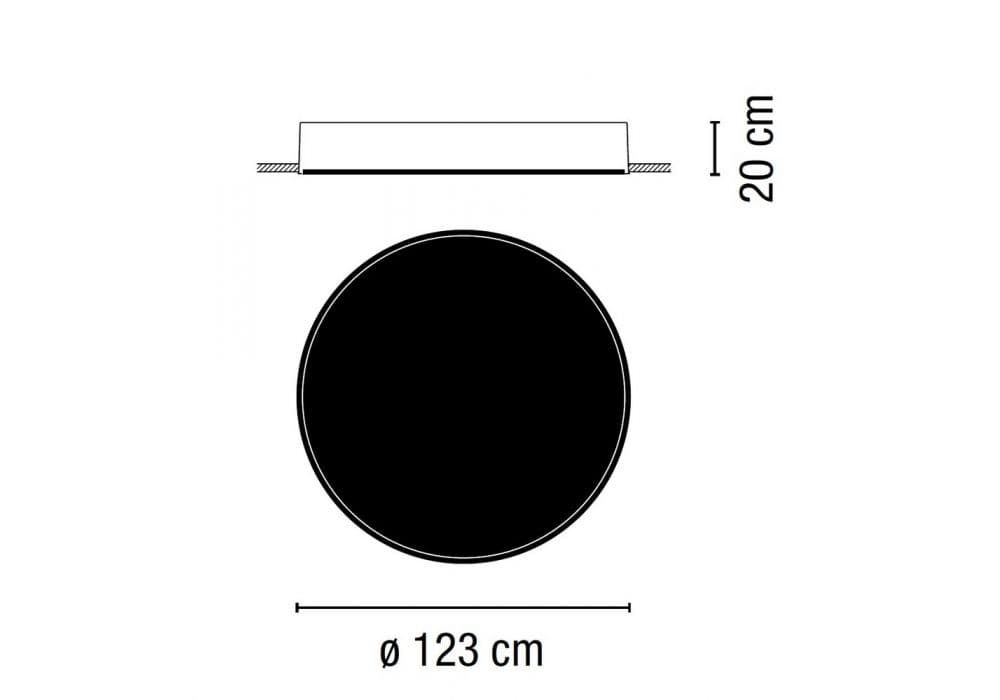 Lampada da soffitto Vibia BigBuilt-in D:123 - 2