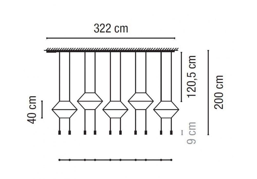 Vibia Wireflow Lineal 10 luci Lampada a sospensione - 2