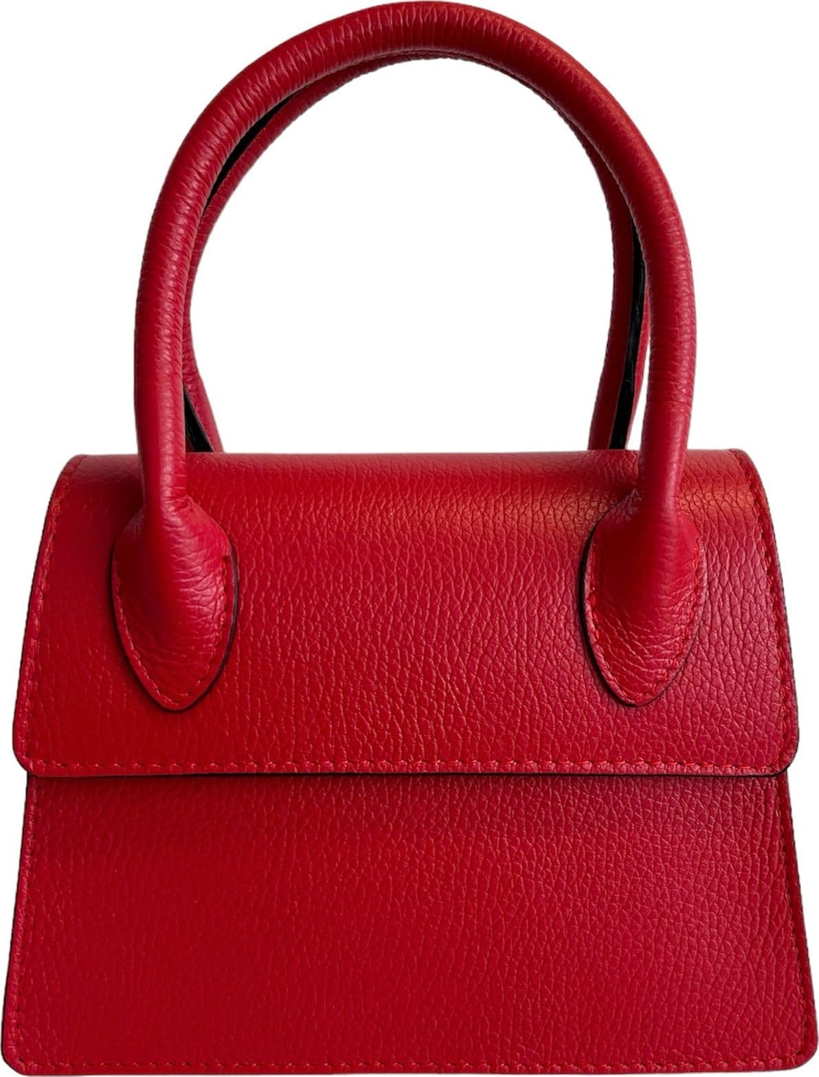 Modarno Borsetta donna trapezio in vera pelle dollaro 21x8x16 cm